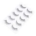 LALAFINA 5 Pairs False Eyelashes Eyelash Artificial Eyelashes Handmade Eyelashes Elf Eyelashes Glue False Lashes Wispy Eyelashes Faux Dramatic Eyelashes Artificial Fiber Cross 3d