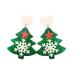 Ring for Women Size 10 Christmas Ear Christmas Tree Earrings Fashion Simple Vintage