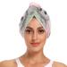 Koala Mom Hair Towel 2 Pack Super Absorbent Hair Drying Towel Quick Dry Hair Turbans Head Towel with Button Twisty Wrap for Women Girls