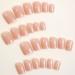 Justotry 24 Pieces Nude Angular Press-On Nails | Glossy Monochrome Fake Nails for Nail Art | Beautiful Square French Fingernails for Women - Buy Online on GoSupps.com