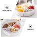 BIUDECO Dried Fruit Plate Lunchbox Appetizer Plate Compartment Snack Dried Fruit Container Section Candy Box 26X7.5CM White - Buy Online on GoSupps.com
