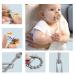Baby Silicone Pacifier Clip Holder 4 Pack - Soft & Durable - Suitable for All Pacifiers - Teething Toys - White Grey Green Off-White - Buy Online on GoSupps.com