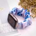 UooMoo Tie Dye Scrunchie Elastic Band for Fitbit Versa - Blue & Pink | Replacement Wristband for Versa Series 6, Versa 2, Versa Lite - Elastic Hair Wristband - Buy Online on GoSupps.com