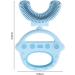 Spaceship Series Kids U-Shaped Toothbrush with 360 Thorough Cleansing Food Grade Soft Silicone for Boys Girls Toddlers Children Pink - Buy Online on GoSupps.com