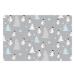Lunarable Pet Mat for Food and Water, Rectangle Non-Slip Rubber Mat for Dogs and Cats Grey Blue