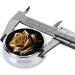 Gold Rose Mini Round Pill Box | 3 Compartment Portable Pill Organizer for Travel & Home - Buy Online on GoSupps.com
