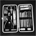 Nail Clippers Set Stainless Steel 18-Piece Nail Clippers Set Manicure Nail Tool Set Nail Clippers Set Manicure Clippers Suitable for Outdoor Travel Black - Buy Online on GoSupps.com