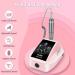 HUGMAPLE Professional Nail Drill 35000RPM Electric File Machine | Rechargeable Cordless E-File for Acrylic Nails with Bits & Foot Pedal - Pink - Buy Online on GoSupps.com