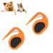 PET Knotting Comb 2024 New de-filzing knife cat Cat Hair Knot 3-in-1 multifunctional function hair removal comb for removal of matted and loose hair (orange color*2)