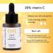 Skincyclopedia 20% Vitamin C Serum with Hyaluronic Acid - Spot Treatment for Acne Prone Dry and Oily Skin - Illuminating Face Moisturiser for Men and Women 30ml - Buy Online on GoSupps.com