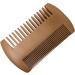 Premium Pearwood Beard Comb with Fine & Coarse Teeth | Anti-Static Design - Buy Online on GoSupps.com