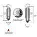 TI-EDC Mini Pill Fob - Titanium Bullet Design Pill Holder Lightweight & Waterproof Perfect for Keychain & Necklace - Buy Online on GoSupps.com
