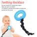 10PCS Baby Teething Necklace | Safe Silicone Chew Toy for Kids | Sensory Pendant Necklace (Dark Blue) - Buy Online on GoSupps.com