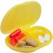 Small Pocket Pill Box with 4 Compartments - Holds Up to 20 Pills | 3 x2 | Pack of 2 Yellow - International Shipping Available - Buy Online on GoSupps.com