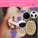 Exfoliating Body Brush for Glowing Skin - Natural Bristle, Cellulite Treatment, Lymphatic Drainage, Blood Circulation - Round Brush with Massage Nodule - Buy Online on GoSupps.com