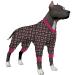 LovinPet Large Dog Onesies, Post Operative Protection Dog Pajamas, 4 Legged Coverage Dog Jumpsuit, Stretchable Lightweight Bouquet Arrangement Sequence Prints as Dog Sweater Bottoming XXL XX-Large Bouquet Red