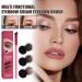 4D Hair Stroke Brow Stamp Brush Set - Ultra-thin Angled Eyebrow Makeup Brush in Taupe - Buy Online on GoSupps.com