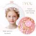 IYOU Flower Communion Headpiece Pink Floral Princess Headbands Pearl Butterfly Birthday Wedding Hair Accessories for Girls - Buy Online on GoSupps.com