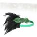 HAPINARY Feather Headdress Vintage Hairband Hair Band Headdress for Party Hairband Party Headdress Hijab 1920s Headband Dance Headpiece Turban Party Headwear Bride Accessories Prom One Size Green - Buy Online on GoSupps.com