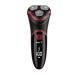 MAX-T Men's Electric Shaver - Corded and Cordless Rechargeable 3D Rotary Shaver Razor for Men with Pop-up Sideburn Trimmer Wet and Dry Painless 100-240V Red