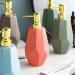 Riner 6pcs Ceramic Soap Dispenser Set - Stylish Bathroom Decor & Toothbrush Holder with ABS Pump - Soap Box & Lotion Bottle Included - Buy Online on GoSupps.com