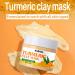 Turmeric Clay Mask with Vitamin C & Aloe - Moisturizing & Whitening Face Mask for All Skin Types (50g) - International Shipping - Buy Online on GoSupps.com