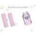 Balbina 2-Piece Belt Cushion | Minky Fabric Shoulder Pad for Adults & Kids | Universal Protector for Car Seats Strollers & Backpacks - Light Pink - Buy Online on GoSupps.com