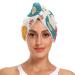 Colorful Cute Chicken Hair Towel 2 Pack Super Absorbent Hair Drying Towel Quick Dry Hair Turbans Head Towel with Button Twisty Wrap for Women Girls