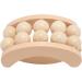 Wooden Massage Roller with 10 Beads - Deep Tissue Stress Relief Handheld Massager for Neck & Foot - Buy Online on GoSupps.com