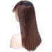 17" Inch Hair Topper Synthetic Clip In Hair Toppers Straight Hair Extensions For Thinning Hair Women - Medium Brown(Length:43CM Weight:120g) - Buy Online on GoSupps.com