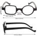 Kodilin Round Square Reading Glasses for Men & Women - Anti-Blue Light Spring Hinge Multiple Prescriptions (1.0 - 3.5) Perfect for Computers & Gaming - Black - Buy Online on GoSupps.com