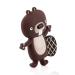 Nuby Squeezy Teethe Rubber Teether - Beaver | Soothing Teething Toy - Buy Online on GoSupps.com