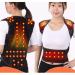 Derbut Turmaline Self -warming magnetic field therapy waist back shoulder posture corrector spine lumbar support back support belt pain relief (color: black size: medium) svart m