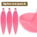 Anti-Snetic Braid Hair Extensions - 3 Packs of 66cm Itch-Free Synthetic Fiber Crochet Hair in Pink - Professional Yaki Texture - Buy Online on GoSupps.com