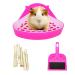 Kathson triangular pot coach corner rabbit for guinea pigs cat toilet litter plastic for rabbits chinchilla hamster ferret small animals pink