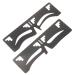 2pcs Eyebrow Ruler Brow Guide Template Eyebrow Shaping Stencil Eyebrow Shape Card 1 count (Pack of 1) Black