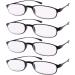 Buy 4 PRS Reading Glasses +250 - Lightweight Slim Black Frame Eyeglasses - International Shipping - Buy Online on GoSupps.com
