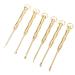 TEHAUX Ear Wax Removal Ear Pick Set Metal Toothpicks Ear Wax Kit Spoon Tool: 6