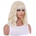 Buy Beron 35.6 cm Blonde Wig for Women | Short Curly Bob Wig with Ponytail | Everyday Use Light Blonde Wig with Cap - Buy Online on GoSupps.com