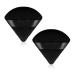 WLLHYF 2 Pieces Triangle Powder Puff Face Makeup Sponge Wedge Shape with Strap Soft Velour Powders Puffs for Mineral Powder Cosmetic Loose Powder Body Powder Wet Dry Foundation Beauty Tool 2 Pcs Black