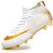 MFSH High Top Soccer Cleats for Men and Women - White | Turf Indoor Youth Football Boots - Buy Online on GoSupps.com