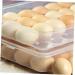 COLLBATH Covered Egg Holder 24 Egg Holder for Refrigerator Egg Stand Egg Tray Egg Plate Superimposed Egg Carton re-usable - Buy Online on GoSupps.com