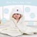 Roxanepig Hooded Baby Towels - 2 Pack Bamboo Bath Towels 80x80 cm | Newborn & Child Swim Towels - Soft White & Blue - Buy Online on GoSupps.com