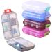 Zuihug Travel Pill Organizer - 10 Compartment Portable Pill Box Compact Wallet Holder Ideal for Storage - White - Buy Online on GoSupps.com