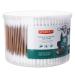 Carbonized Bamboo Stick Cotton Swabs 500 Count by MYQIPGD | Biodegradable & Organic Wooden Qtips Cotton Swabs For Ears | Comfortable and Soft | Natural Q tips | Cotton Buds | 3.0 inch (500, Brown) 500 Brown