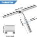 Shower Squeegee Bathroom Window Glass Squeegee All-Purpose Silicone Blade Window Glass Wiper Tools Raclette Douche for Doors Window Car Mirror Glass Ceramic Wall with Hook(10 inch Silver) - Buy Online on GoSupps.com