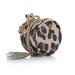 Itzy Ritzy Pacifier Case with Clip  Pacifier Charm Pod Includes Clasp to Easily Attach to a Diaper Bag or Purse Measures 2.5 in Diameter and Holds 2 Pacifiers, Leopard
