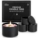 Black Candle Tins 8 oz, 24 Pcs Matte Black Candle Jar with Lids, Empty Metal Candle Container Round Candle Mold Vessel Supplies for Candle Making, Storage, Christmas Candle Gifts 8oz