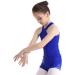 iiniim Girls Athletic Dance Outfit Set Blue 6 - Racer Back Tank Top & Lace Split Shorts - Buy Online on GoSupps.com