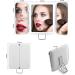 World Backyard Mini Trifold Lighted Makeup Mirror - USB Rechargeable Compact Vanity Mirror with Touch Screen Dimming for Cosmetic - White - Buy Online on GoSupps.com